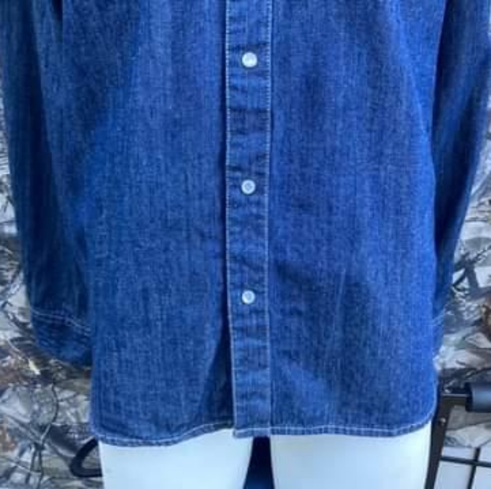 Levi's Barstow Triple Stitch High Quality Pearl Snap Western Shirt Men's Medium - Picture 4 of 16